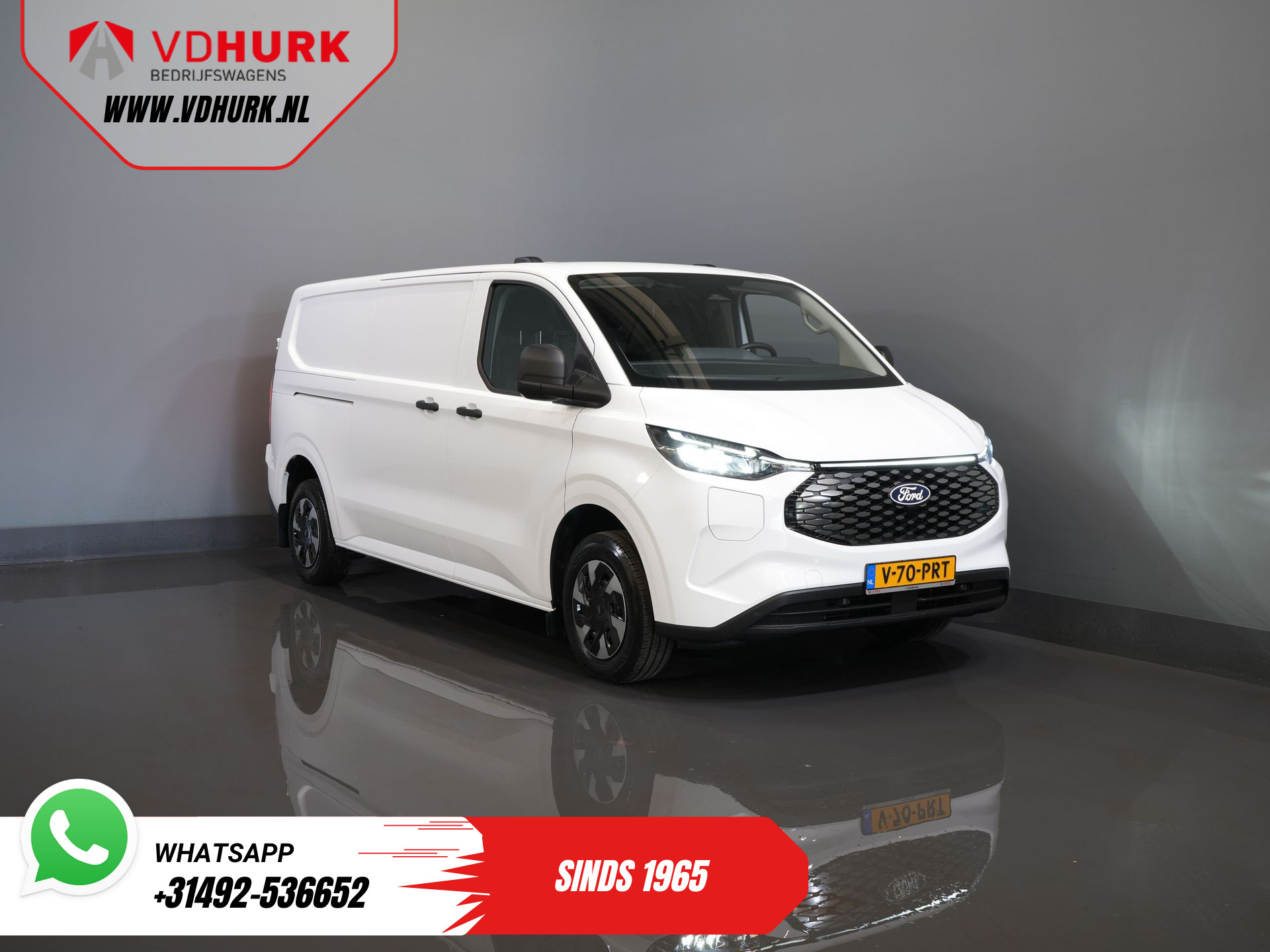 Ford - E-transit Custom L2 330 km WLTP Garantie t/m 2028/ LED/ Snellader/ Standkache