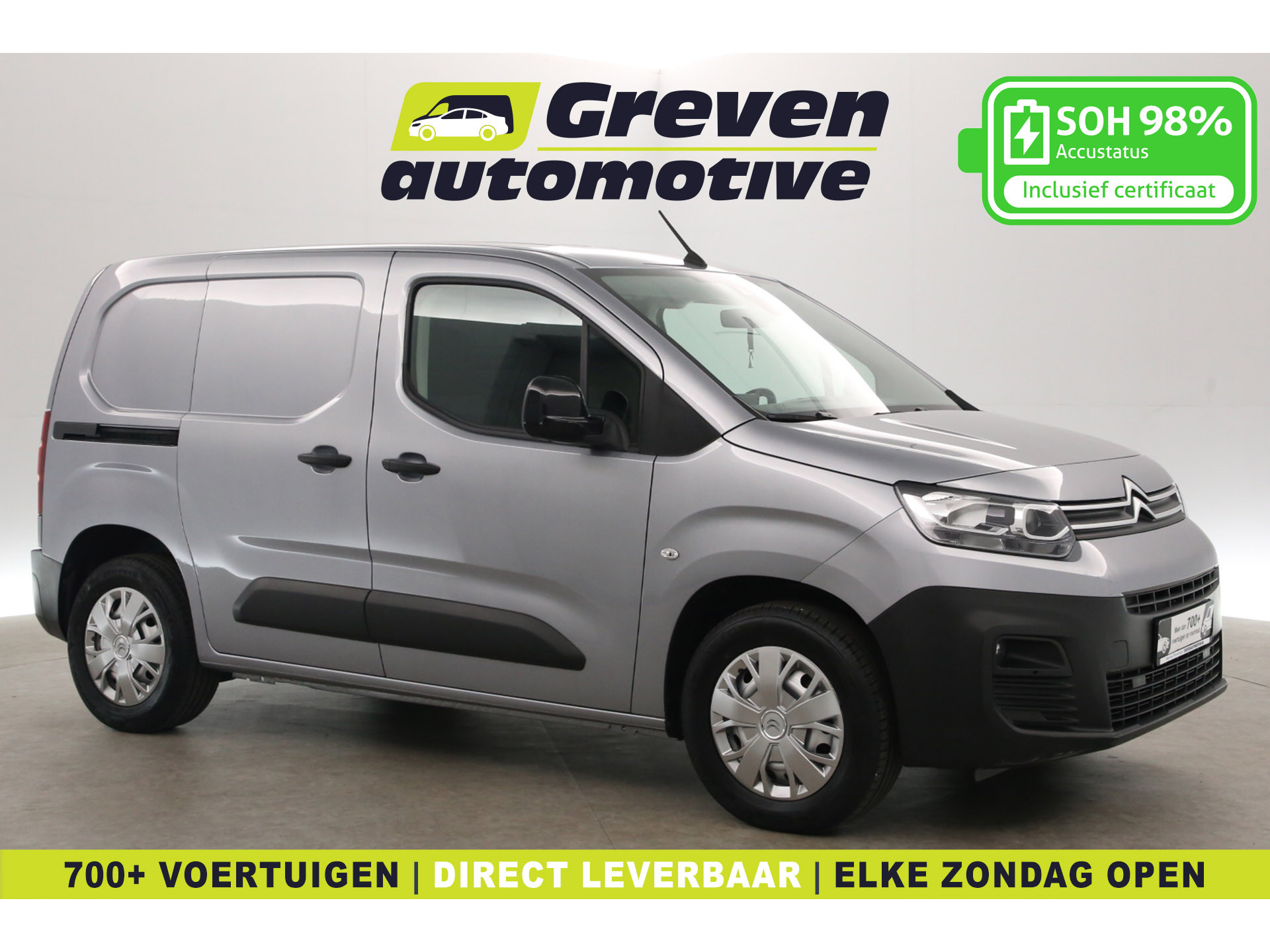 Peugeot - E-partner Citroën e-Berlingo 50 kWh | Snelladen | SOH 98% | Airco | Cr