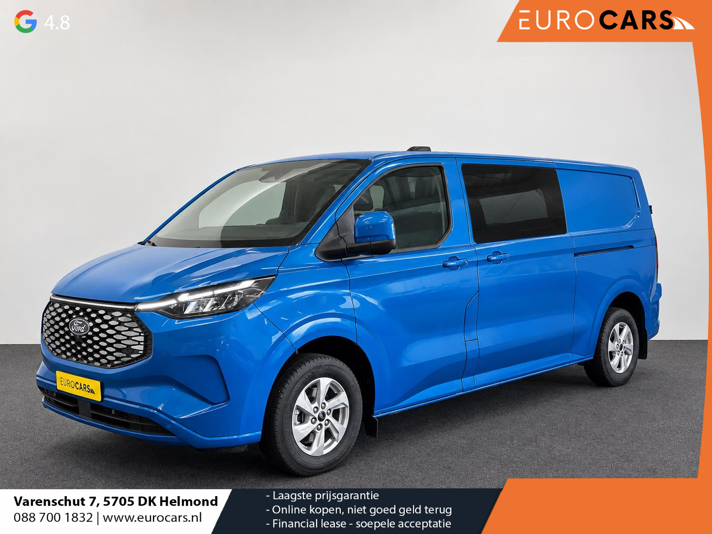 Ford - E-transit Custom 320 L2H1 Automaat Limited 71 kWh DC Dubbele Cabine Full LED — foto 1