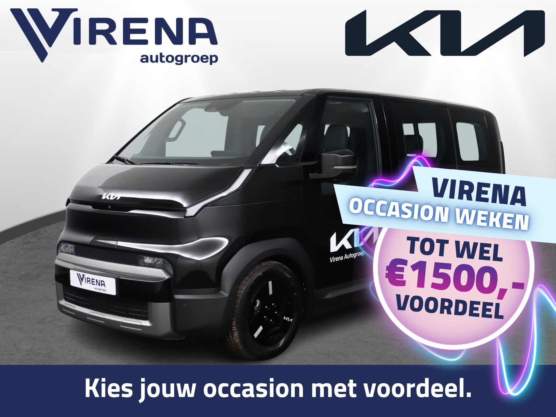 Kia - Pv5 Passenger Elite 71.2 kWh - 11kW 3-fase - 5 Zits - 360°-camera - Parkee