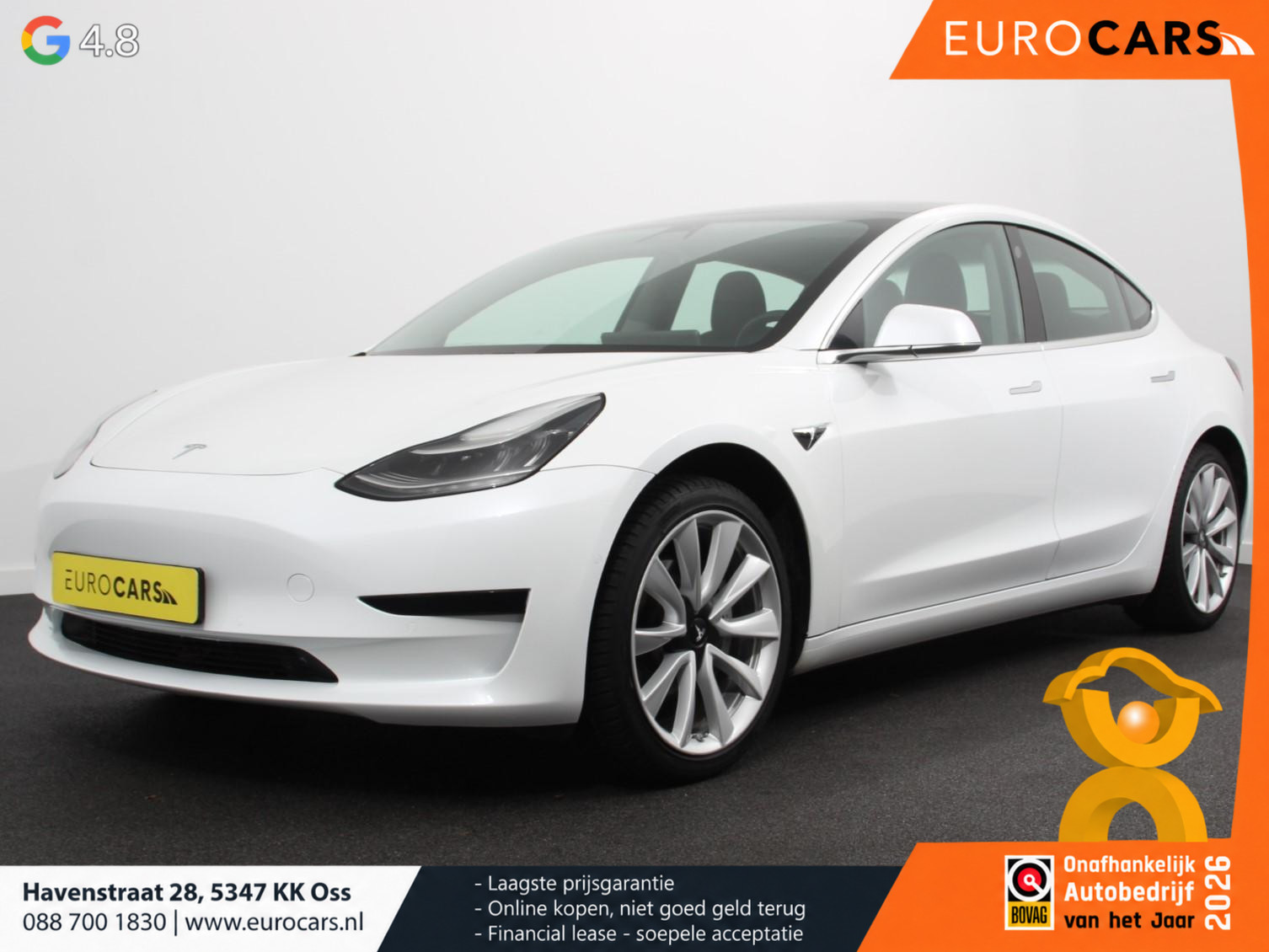 Tesla - Model 3 Standard RWD Plus 60 kWh SOH 86% Panorama dak Navigatie Lede — foto 1