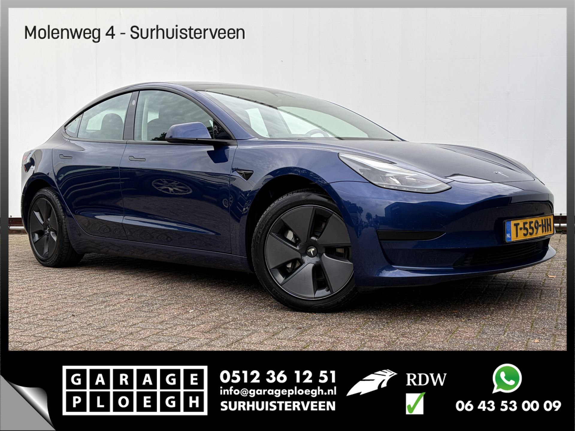Tesla - Model 3 Standard RWD Plus 60 kWh Autopilot Leer Camera Elek.Klep Ori — foto 1